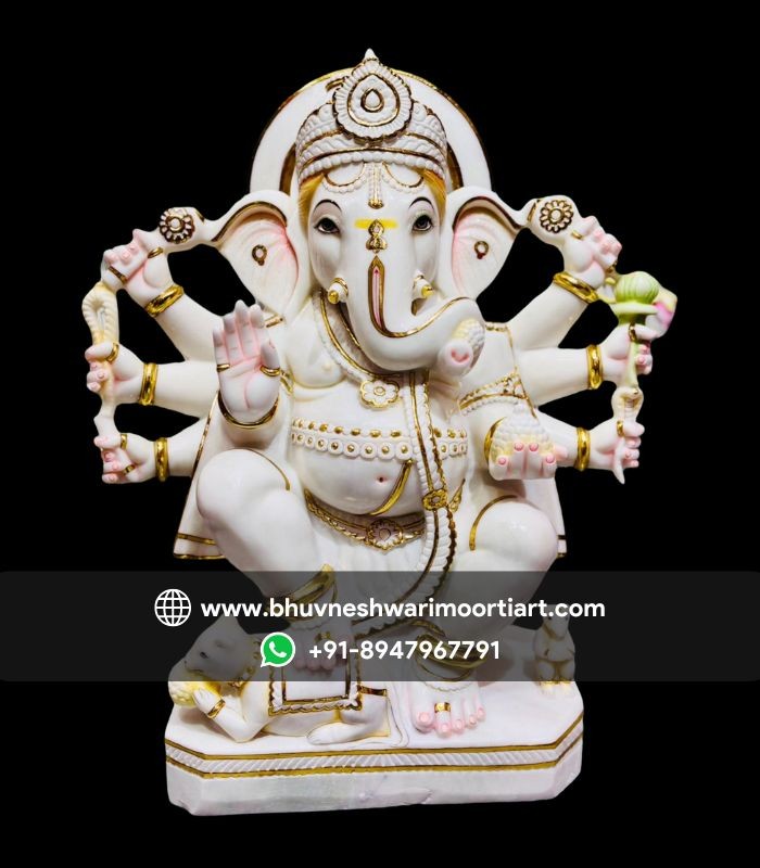 Ashtabhuja-Dhari Ganesh Ji Statue