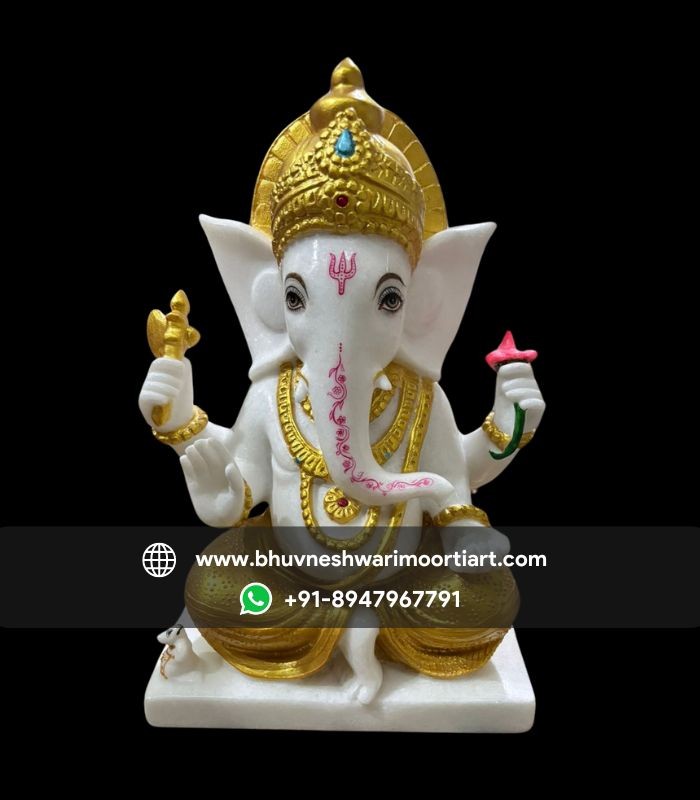 Ganpati Ji in White Vietnam Marble