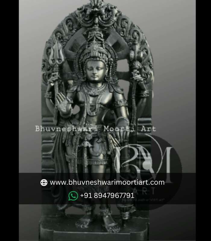 Black Stone Shiva Statue